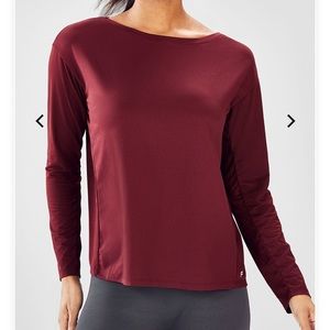 Fabletics Workout Top XXL Maroon